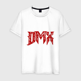 Мужская футболка хлопок с принтом DMX - Red & White в Рязани, 100% хлопок | прямой крой, круглый вырез горловины, длина до линии бедер, слегка спущенное плечо. | dmx | dog | earl simmons | hip hop | music | new york | rap | rapper | rip | ruff ryders | диэмикс | музыка | нью йорк | пёс | рэп | рэпер | хипхоп | эрл симмонс