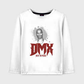 Детский лонгслив хлопок с принтом DMX - Rest In Peace в Рязани, 100% хлопок | круглый вырез горловины, полуприлегающий силуэт, длина до линии бедер | Тематика изображения на принте: dmx | dog | earl simmons | hip hop | music | new york | rap | rapper | rip | ruff ryders | диэмикс | музыка | нью йорк | пёс | рэп | рэпер | хипхоп | эрл симмонс