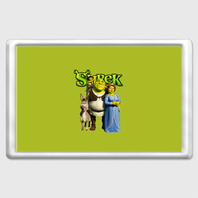 Магнит 45*70 с принтом Шрек/Shrek в Рязани, Пластик | Размер: 78*52 мм; Размер печати: 70*45 | cartoon | fiona | shrek | болото | детям | комедия | кот в сапогах | мультик | огр | осел | персонажи мультфильмов | тролль | фиона | шрек