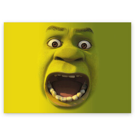 Поздравительная открытка с принтом Shrek Шрек в Рязани, 100% бумага | плотность бумаги 280 г/м2, матовая, на обратной стороне линовка и место для марки
 | Тематика изображения на принте: 20 | 4к | boots | cat | donkey | fiona | green | in | me | meme | memes | once | shrek | somebody | told | в | зеленый | кот | лет | мем | мемы | мульт | мультфильм | огр | огры | осел | сапогах | фиона | шрек