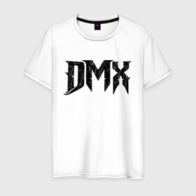 Мужская футболка хлопок с принтом DMX | Logo (Z) в Рязани, 100% хлопок | прямой крой, круглый вырез горловины, длина до линии бедер, слегка спущенное плечо. | Тематика изображения на принте: dark man x | dmx | earl simmons | hip hop | rap | реп | репер | рэп | хип хоп | эрл симмонс