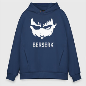 Мужское худи Oversize хлопок с принтом Berserk в Рязани, френч-терри — 70% хлопок, 30% полиэстер. Мягкий теплый начес внутри —100% хлопок | боковые карманы, эластичные манжеты и нижняя кромка, капюшон на магнитной кнопке | berserk | face | gg | manga | аниме | берсерк | герой | главный | лицо | манга | надпись | персонаж