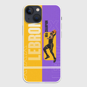 Чехол для iPhone 13 mini с принтом LeBron в Рязани,  |  | basketball | lakers | lebron | media | nba | toplanding | баскетболл | леброн | лейкерс | лого баскетбольных клубов | лос анджелес | нба