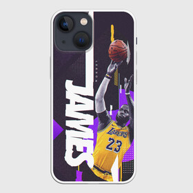 Чехол для iPhone 13 mini с принтом Леброн в Рязани,  |  | basketball | lakers | lebron | media | nba | toplanding | баскетболл | леброн | лейкерс | лого баскетбольных клубов | лос анджелес | нба