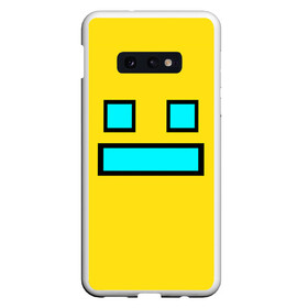 Чехол для Samsung S10E с принтом Geometry Dash Smile в Рязани, Силикон | Область печати: задняя сторона чехла, без боковых панелей | 2d | dash | demon | demons | devil | game | games | geometry | pixel | pixels | skull | smile | геометрия | демон | дьявол | игра | пикслели | платформер | смайл | смайлик | улыбка | череп