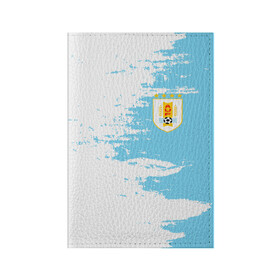 Обложка для паспорта матовая кожа с принтом Сборная Уругвая в Рязани, натуральная матовая кожа | размер 19,3 х 13,7 см; прозрачные пластиковые крепления | кавани | португалия | россия | спорт | суарес | уругвай | футбол | чемпионат мира | чемпионат мира по футболу | чм | эдинсон кавани