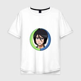 Мужская футболка хлопок Oversize с принтом Rukia Kuchiki Bleach в Рязани, 100% хлопок | свободный крой, круглый ворот, “спинка” длиннее передней части | anime | bleach | hero | ichigo kurosaki | manga | rukia kuchiki | блич | герой | ичиго куросаки | рукия