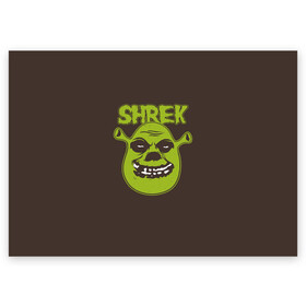 Поздравительная открытка с принтом Shrek. True Ogre в Рязани, 100% бумага | плотность бумаги 280 г/м2, матовая, на обратной стороне линовка и место для марки
 | Тематика изображения на принте: charming | donkey | fiona | forever | gonna | is | me | once | pinocchio | roll | shrek | somebody | the | told | world | артур | в | гарольд | дракон | кот | лорд | мерлин | навсегда | огр | осел | пиноккио | пряник | сапогах | фаркуад | фиона