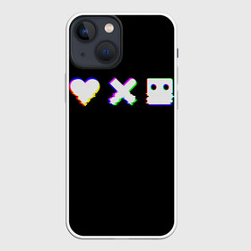 Чехол для iPhone 13 mini с принтом Love Death and Robots (Glitch) в Рязани,  |  | death | glitch | heart | ldr | logo | love | netflix | robots | smile | анимация | глитч | глич | кино | лого | лср | любовь | нетфликс | роботы | сердце | сериал | смайл | смайлик