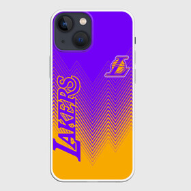 Чехол для iPhone 13 mini с принтом LOS ANGELES LAKERS   ЛЕЙКЕРС в Рязани,  |  | 24 lakers | kobe bryant | lakers | los angeles lakers | баскетбол. | коби брайант | лос анджелес лейкерс | лосанджелес лейкерс