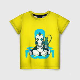 Детская футболка 3D с принтом Любовь, смерть и роботы в Рязани, 100% гипоаллергенный полиэфир | прямой крой, круглый вырез горловины, длина до линии бедер, чуть спущенное плечо, ткань немного тянется | netflix | любовь | роботы | сериал