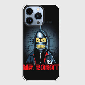 Чехол для iPhone 13 Pro с принтом Bender x mr robot в Рязани,  |  | bender | futurama | mr robot | planet express | бендер | мистер робот | мульт | мультфильм | планетный экспресс | туранга лила | филипп джэй фрай | футурама