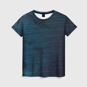 Женская футболка 3D с принтом Texture Blue Ripples в Рязани, 100% полиэфир ( синтетическое хлопкоподобное полотно) | прямой крой, круглый вырез горловины, длина до линии бедер | background | blue | dark | gradient | lines | paints | purple | red | ripples | spot | spots | stripes | texture | waves | волны | голубая | градиент | краски | красный | линии | полосы | пятна | пятно | рябь | текстура | темная | тьма | фиолето