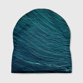 Шапка 3D с принтом Endless Sea в Рязани, 100% полиэстер | универсальный размер, печать по всей поверхности изделия | background | blue | dark | gradient | green | lines | ocean | paints | ripples | sea | spot | spots | stripes | texture | waves | волны | голубая | градиент | зеленый | краски | линии | море | океан | полосы | пятна | пятно | рябь | текстура | т