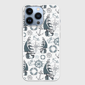 Чехол для iPhone 13 Pro с принтом Морской узор  Nautical Pattern в Рязани,  |  | anchor | anchors | lifebuoy | maritime | nautica | sail | sailboat | ship | ships | для моряков | компас | корабли | корабль | морская тематика | морской волк | моряк | парусник | роза ветров | спасательный круг | стороны света