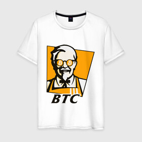 Мужская футболка хлопок с принтом BITCOIN БИТКОИН KFC в Рязани, 100% хлопок | прямой крой, круглый вырез горловины, длина до линии бедер, слегка спущенное плечо. | binance | binance com | bitcoin | bittrex com | btc | exmo me | hodl | kfc | trading | банан | банан биржа | бинанс | биткоин | график | криптовалюта биржа | криптотрейдер | криптотрейдинг | кфс. | трейдинг