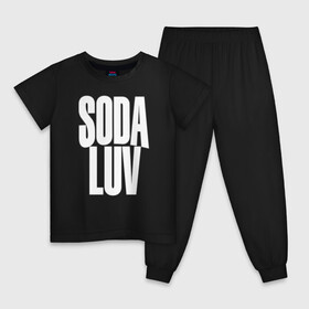 Детская пижама хлопок с принтом Репер - SODA LUV в Рязани, 100% хлопок |  брюки и футболка прямого кроя, без карманов, на брюках мягкая резинка на поясе и по низу штанин
 | rap | rapper | soda luv | st. petersburg | vladislav terentyuk | владислав терентюк | репер | рэп | рэп исполнитель | санкт петербург