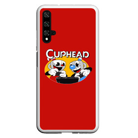 Чехол для Honor 20 с принтом Cuphead в Рязани, Силикон | Область печати: задняя сторона чехла, без боковых панелей | animation | cup | cuphead | gamer | mugman | retro | run and gun | shooter | анимация | ретро | чашек | чашка | чашкоголовый | шутер