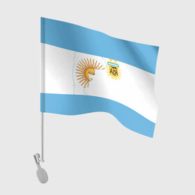 Флаг для автомобиля с принтом Сборная Аргентины в Рязани, 100% полиэстер | Размер: 30*21 см | goal24 | аргентина | барселона | дибала | игуаин | икарди | лионель месси | месси | месси аргентина | сборная аргентины | спорт | футбол | чемпионат мира | чм