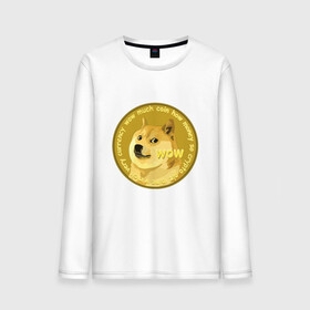 Мужской лонгслив хлопок с принтом DOGECOIN / DOGE / ДОГИКОИН в Рязани, 100% хлопок |  | crypto | cryptocurrency | doge | dogecoin | elon mask | trading | биржа криптовалют | доги | догикоин | илон маск | криптовалюта | мем | трейдинг.