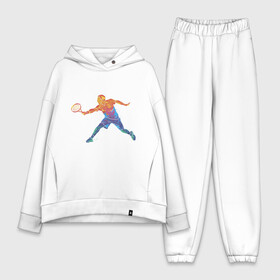 Женский костюм хлопок Oversize с принтом Tennis player   man в Рязани,  |  | colorful | player | tennis | игрок | спортсмен | теннис