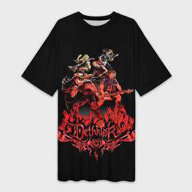 Платье-футболка 3D с принтом Dethklok concert в Рязани,  |  | dethklok | metalocalypse | апокалипсис | вильям мердерфэйс | металл | металлапокалипсис | мульт | мультфильм | пиклз | рок группа | сквизгаард эксплоужен | токи вортуз