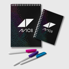 Блокнот с принтом AVICII | RAINBOW STYLE в Рязани, 100% бумага | 48 листов, плотность листов — 60 г/м2, плотность картонной обложки — 250 г/м2. Листы скреплены удобной пружинной спиралью. Цвет линий — светло-серый
 | avicii | beatport | club | dj | edm | electro | eq | house | levels | music | production | radio | techno | top | trance | ависи | авичи | дискотека | звезда | клуб | музыка | музыкант | продюссер | радио | фестиваль | швеция | эквалайзер