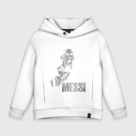 Детское худи Oversize хлопок с принтом Messi Scream в Рязани, френч-терри — 70% хлопок, 30% полиэстер. Мягкий теплый начес внутри —100% хлопок | боковые карманы, эластичные манжеты и нижняя кромка, капюшон на магнитной кнопке | Тематика изображения на принте: argentina | barca | barcelona | football | lionel | messi | spain | sport | аргентина | барса | барселона | гол | золотой мяч | игрок | испания | камп ноу | лионель | месси | мяч | спорт | тренер | футбол | чемпион | чемпионат