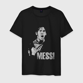 Мужская футболка хлопок с принтом Messi Scream в Рязани, 100% хлопок | прямой крой, круглый вырез горловины, длина до линии бедер, слегка спущенное плечо. | argentina | barca | barcelona | football | lionel | messi | spain | sport | аргентина | барса | барселона | гол | золотой мяч | игрок | испания | камп ноу | лионель | месси | мяч | спорт | тренер | футбол | чемпион | чемпионат