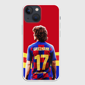 Чехол для iPhone 13 mini с принтом АНТУАН ГРИЗМАНН   БАРСЕЛОНА в Рязани,  |  | antoine griezmann | barcelona | football | sport | антуан гризманн | барселона | номер 7 | сборная франции | спорт. | футбол