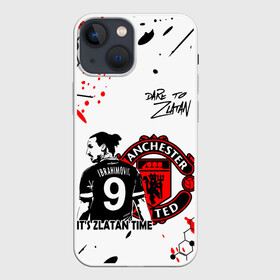 Чехол для iPhone 13 mini с принтом ЗЛАТАН ИБРАГИМОВИЧ   МАНЧЕСТЕР в Рязани,  |  | football | grunge | manchester united. | sport | zlatan ibrahimovic | брызги | гранж | златан ибрагимович | манчестер | милан | сборная швеции | спорт | футбол