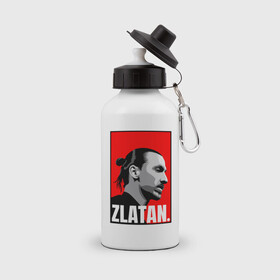 Бутылка спортивная с принтом ЗЛАТАН ИБРАГИМОВИЧ / ZLATAN в Рязани, металл | емкость — 500 мл, в комплекте две пластиковые крышки и карабин для крепления | football | sport | zlatan ibrahimovic | златан ибрагимович | милан | портрет. | сборная швеции | спорт | футбол