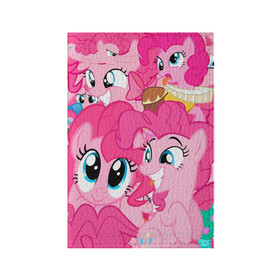 Обложка для паспорта матовая кожа с принтом Pinkie Pie pattern в Рязани, натуральная матовая кожа | размер 19,3 х 13,7 см; прозрачные пластиковые крепления | Тематика изображения на принте: my little pony | дружба это чудо | единорог | единороги | май литл пони | мульт | мультфильм