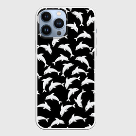Чехол для iPhone 13 Pro Max с принтом Дельфиновый фон | Dolphin в Рязани,  |  | dolphin | дельфин | дельфиновый фон | дельфины | косатка | морской житель | пляжная