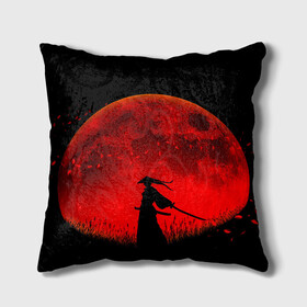 Подушка 3D с принтом Самурай 3D в Рязани, наволочка – 100% полиэстер, наполнитель – холлофайбер (легкий наполнитель, не вызывает аллергию). | состоит из подушки и наволочки. Наволочка на молнии, легко снимается для стирки | воин | катана | кроваваялуна | культура | самурай | япония | японскаякультура