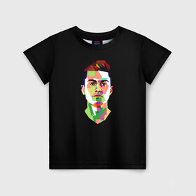 Детская футболка 3D с принтом Paulo Dybala Pop Art в Рязани, 100% гипоаллергенный полиэфир | прямой крой, круглый вырез горловины, длина до линии бедер, чуть спущенное плечо, ткань немного тянется | Тематика изображения на принте: art | champion | dybala | football | form | institute | juventus | palermo | paulo | player | pop | soccer | uniform | дибала | институто | легенда | палермо | пауло | форма | футбол | футбола | футболист | чемпион | ювентус