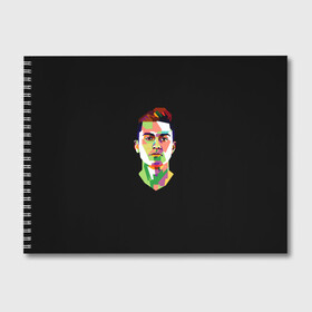 Альбом для рисования с принтом Paulo Dybala Pop Art в Рязани, 100% бумага
 | матовая бумага, плотность 200 мг. | Тематика изображения на принте: art | champion | dybala | football | form | institute | juventus | palermo | paulo | player | pop | soccer | uniform | дибала | институто | легенда | палермо | пауло | форма | футбол | футбола | футболист | чемпион | ювентус