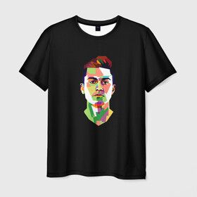 Мужская футболка 3D с принтом Paulo Dybala Pop Art в Рязани, 100% полиэфир | прямой крой, круглый вырез горловины, длина до линии бедер | Тематика изображения на принте: art | champion | dybala | football | form | institute | juventus | palermo | paulo | player | pop | soccer | uniform | дибала | институто | легенда | палермо | пауло | форма | футбол | футбола | футболист | чемпион | ювентус