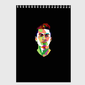 Скетчбук (блокнот) с принтом Paulo Dybala Pop Art в Рязани, 100% бумага
 | 48 листов, плотность листов — 100 г/м2, плотность картонной обложки — 250 г/м2. Листы скреплены сверху удобной пружинной спиралью | art | champion | dybala | football | form | institute | juventus | palermo | paulo | player | pop | soccer | uniform | дибала | институто | легенда | палермо | пауло | форма | футбол | футбола | футболист | чемпион | ювентус