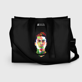 Сумка-шоппер 3D с принтом Paulo Dybala Pop Art в Рязани, 100% полиэстер | застегивается на металлическую кнопку; внутренний карман застегивается на молнию. Стенки укреплены специальным мягким материалом, чтобы защитить содержимое от несильных ударов
 | art | champion | dybala | football | form | institute | juventus | palermo | paulo | player | pop | soccer | uniform | дибала | институто | легенда | палермо | пауло | форма | футбол | футбола | футболист | чемпион | ювентус