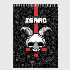 Скетчбук с принтом The Binding of Isaac в Рязани, 100% бумага
 | 48 листов, плотность листов — 100 г/м2, плотность картонной обложки — 250 г/м2. Листы скреплены сверху удобной пружинной спиралью | Тематика изображения на принте: 2d | the binding of isaac | жертвоприношение исаака | игра | компьютерная