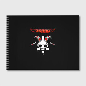 Альбом для рисования с принтом The Binding of Isaac, Skull  в Рязани, 100% бумага
 | матовая бумага, плотность 200 мг. | skull | the binding of isaac | айзек | аркады | жертвоприношение айзека | жертвоприношение исаака | исаак | крест | логотипы игр | монстры | персонажи игр | череп