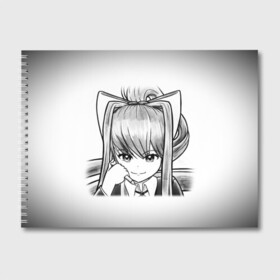 Альбом для рисования с принтом Doki Doki Literature Club в Рязани, 100% бумага
 | матовая бумага, плотность 200 мг. | Тематика изображения на принте: anime | doki doki literature club | monika | natsuki | sayori | yuri | аниме | доки доки | доки доки литературный клуб | моника | нацуки | саёри | юри