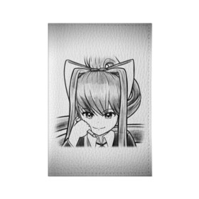 Обложка для паспорта матовая кожа с принтом Doki Doki Literature Club в Рязани, натуральная матовая кожа | размер 19,3 х 13,7 см; прозрачные пластиковые крепления | anime | doki doki literature club | monika | natsuki | sayori | yuri | аниме | доки доки | доки доки литературный клуб | моника | нацуки | саёри | юри