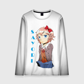 Мужской лонгслив 3D с принтом Doki Doki SAYORI в Рязани, 100% полиэстер | длинные рукава, круглый вырез горловины, полуприлегающий силуэт | anime | doki doki literature club | monika | natsuki | sayori | yuri | аниме | доки доки | доки доки литературный клуб | моника | нацуки | саёри | юри