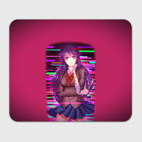 Коврик для мышки прямоугольный с принтом Literature Club Юри (Yuri) в Рязани, натуральный каучук | размер 230 х 185 мм; запечатка лицевой стороны | anime | doki doki literature club | monika | natsuki | sayori | yuri | аниме | доки доки | доки доки литературный клуб | моника | нацуки | саёри | юри