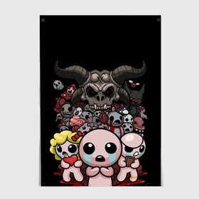 Постер с принтом The Binding of isaac bosses в Рязани, 100% бумага
 | бумага, плотность 150 мг. Матовая, но за счет высокого коэффициента гладкости имеет небольшой блеск и дает на свету блики, но в отличии от глянцевой бумаги не покрыта лаком | binding | cain | dark one | isaac | magdalene | megasatan | monsters | исаак | каин | магдалина | монстры | тёмный