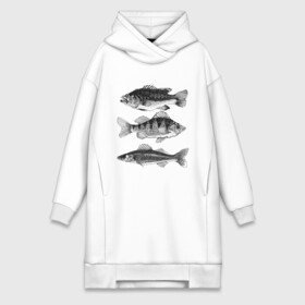 Платье-худи хлопок с принтом караси в Рязани,  |  | Тематика изображения на принте: ocean | sea | sea animal | графика | карась | море | океан | река | рисунок рыбы | рыба | рыбалка
