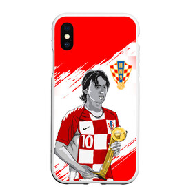 Чехол для iPhone XS Max матовый с принтом ЛУКА МОДРИЧ LUKA MODRIC в Рязани, Силикон | Область печати: задняя сторона чехла, без боковых панелей | Тематика изображения на принте: football | luka modric | real madrid. | sport | лука модрич | реал мадрид | сборная хорватии | спорт | футбол