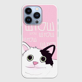 Чехол для iPhone 13 Pro с принтом котик штош в Рязани,  |  | кот | меме | прикол | штош | юмор